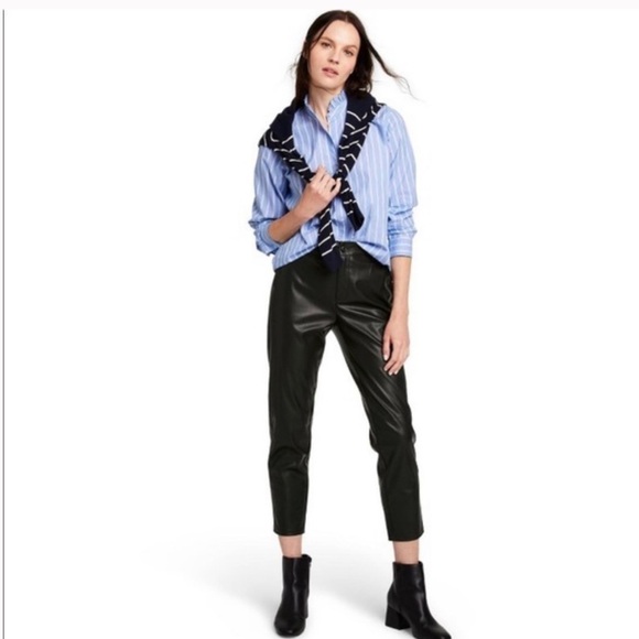 NILI LOTAN X TARGET Minimalist Striped Long Sleeve Button-down Shirt Blue 1X - Picture 1 of 12